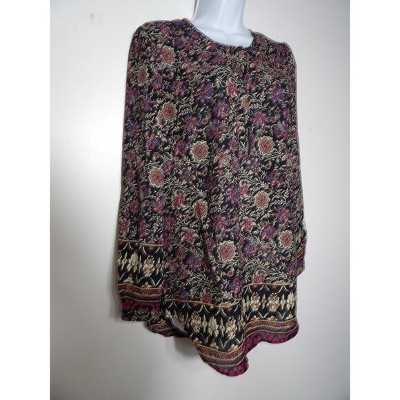 Collective Concepts Tunic Top Shirt Medium Floral Boho Career Casual Peasant - Picture 3 of 11